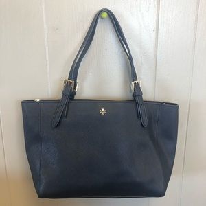 Navy Tory Burch Robinson Tote